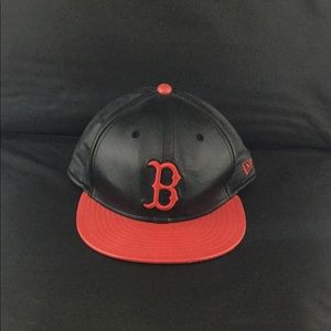 New Era Leather Boston Red Sox Fitted